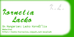 kornelia lacko business card